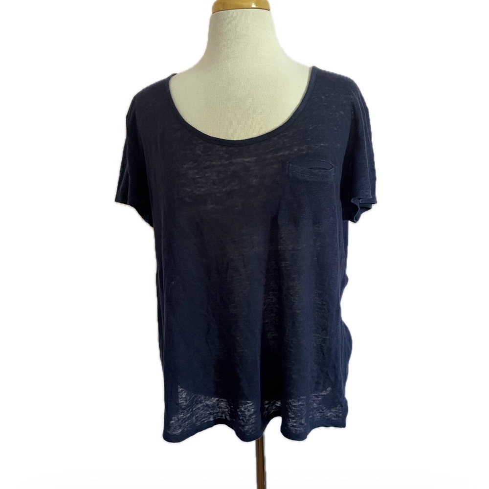 Cynthia Rowley Dark Blue Short Sleeve Tee